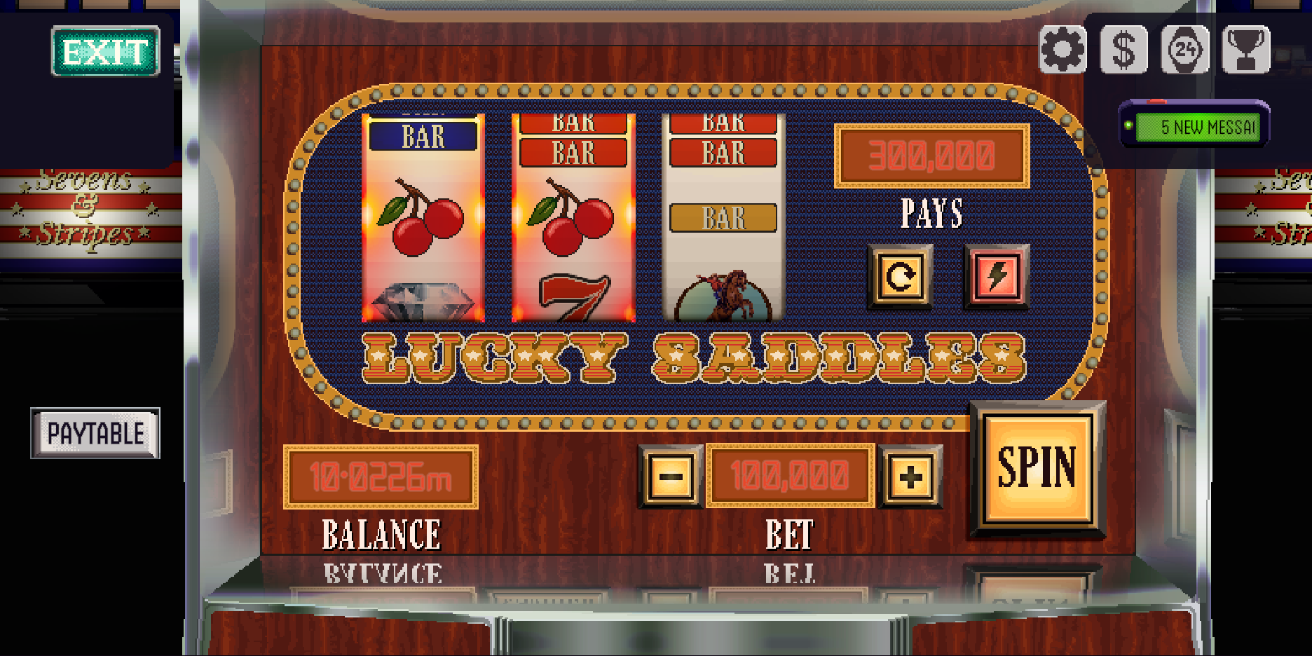 The Lucky Saddles slot machine
